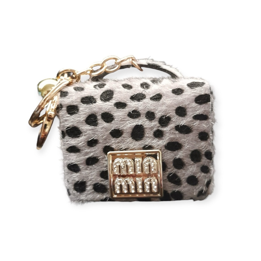 Bundle Leopard Print Mini Handbag Keychain Trio -… - image 2